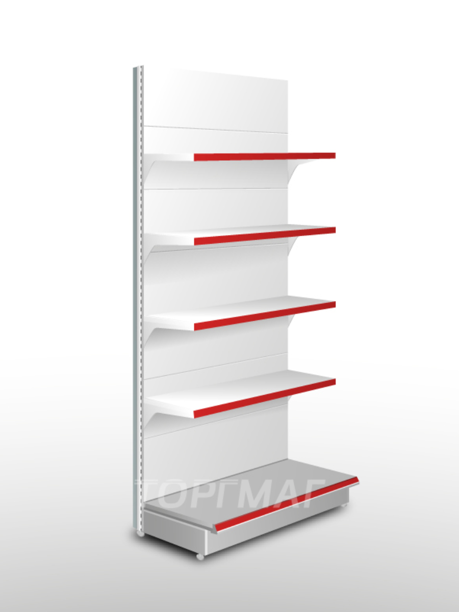 Стеллаж торговый пристенный с полками 2150х700х500 мм