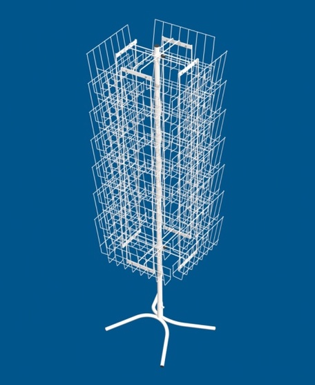Стойка вращающаяся 4 стенда для газет 28 ячейка