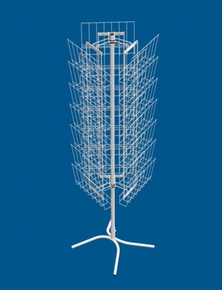 Стойка вращающаяся 3 стенда для газет 21 ячейка